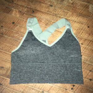 Victoria’s Secret gray and mint green M sports bra